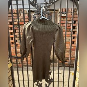 Green Long Sleeve sweater dress